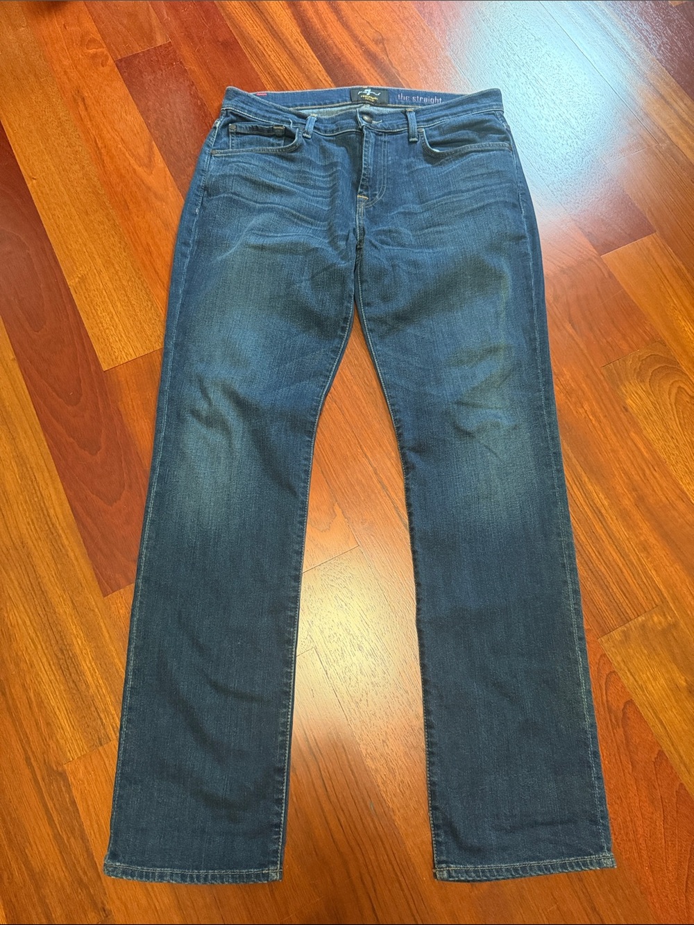 7 For All Mankind Men's Straight Leg Jeans - Indigo Blue